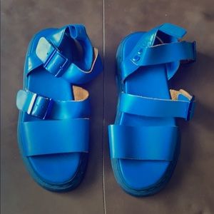 Dr. Martens Gryphon Sandals - Blue Leather